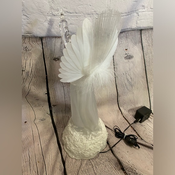 #57071 HERALDING HIS BIRTH‎ FIBER OPTIC ELECTRIC LIGHTED ANGEL Christmas Vintage - Picture 7 of 14